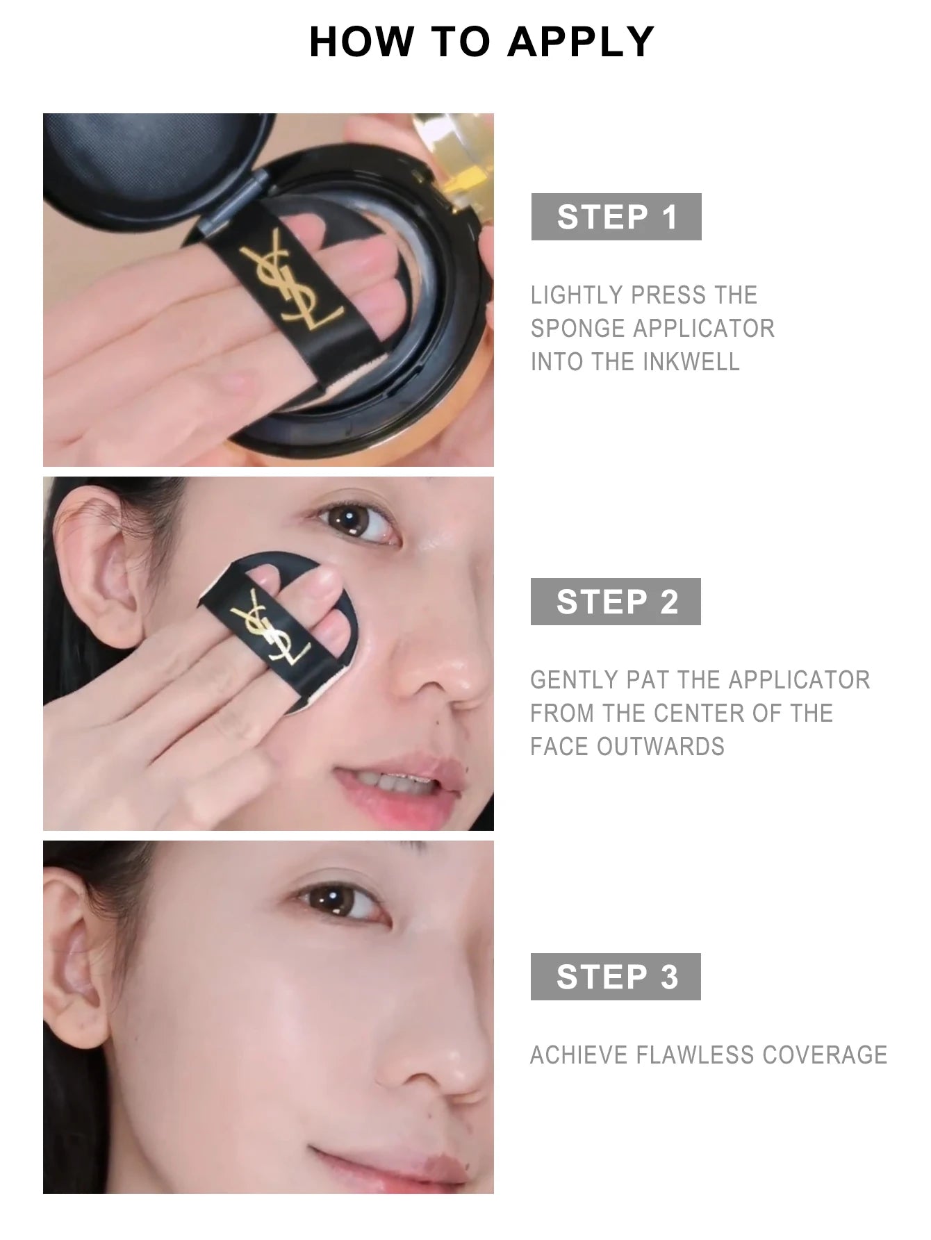 Yves Saint Laurent Le Cushion Encre De Peau-Luminous Matte Cushion Foundation SPF 33/ PA++ All Day Flawless Coverage Shine-Free