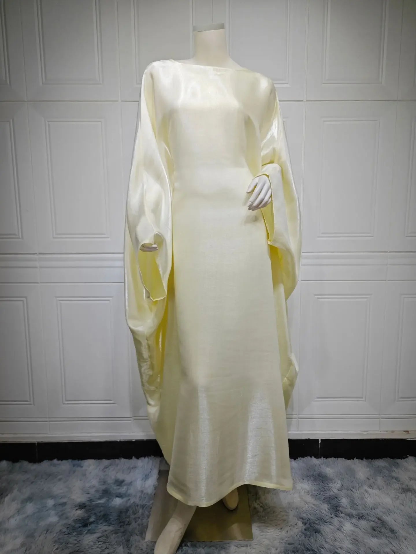 2024 Muslim Dress Women Summer Fashion Muslim Long Sleeve Satin Plus Size Long Abaya Kaftan Abaya Dubai Abaya Muslim Clothes