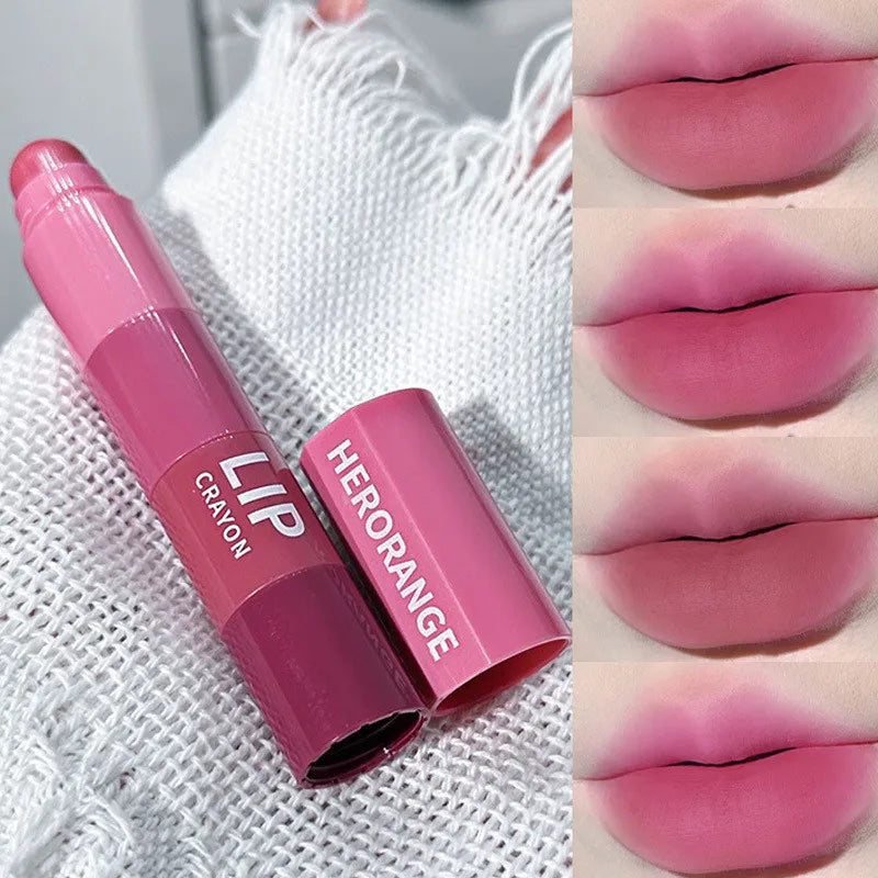 Mini Lipstick Set Matte 4 Colors Lipstick Combination 4 Sections Velvet Grapefruit Red Lip Pigment Non-stick Cup Lip Gloss kit