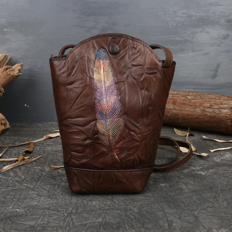 MOTAORA Small Vintage Women Crossbody Bags For Ladies Shoulder Bag Cow Leather Retro Mini Woman Luxury Designer Bucket Phone Bag