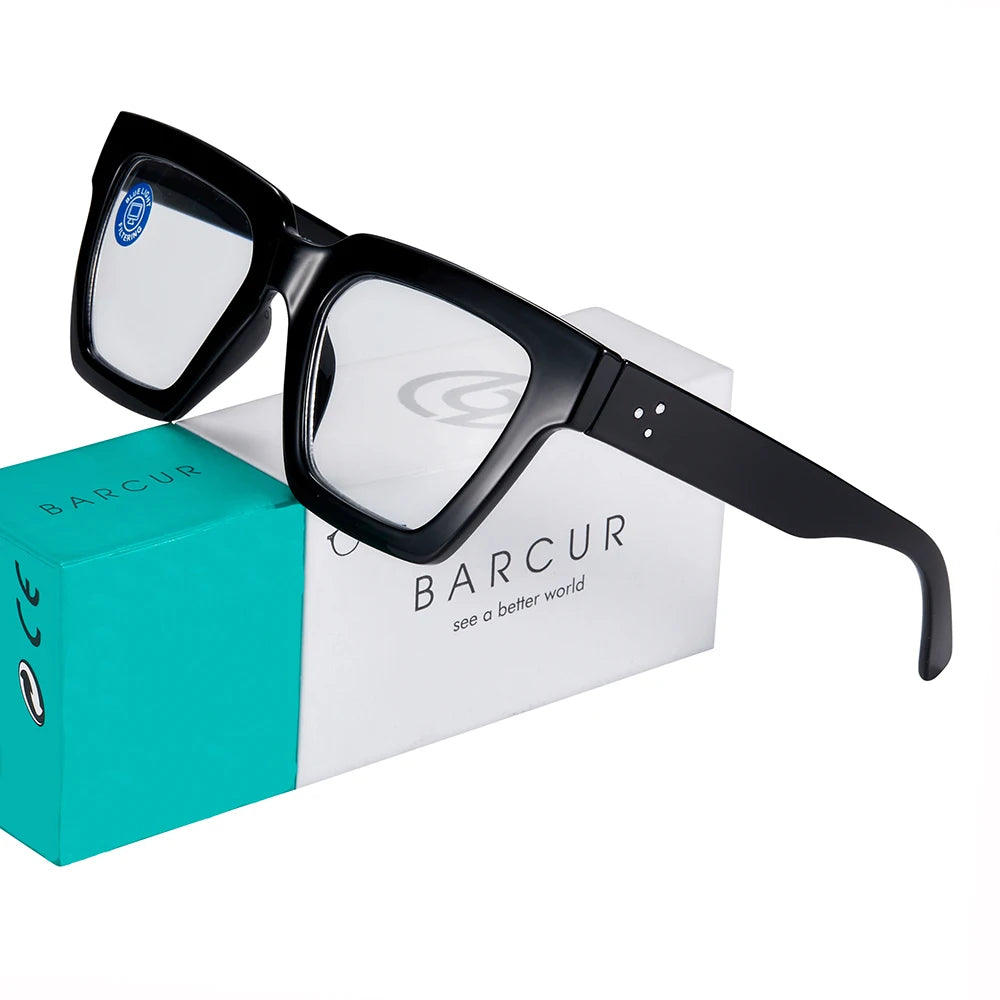 BARCUR Personalized Box Women Reading Glasses Fashion Colors Retro Leopard Pattern Clear Prescription Men Presbyopia Glasses