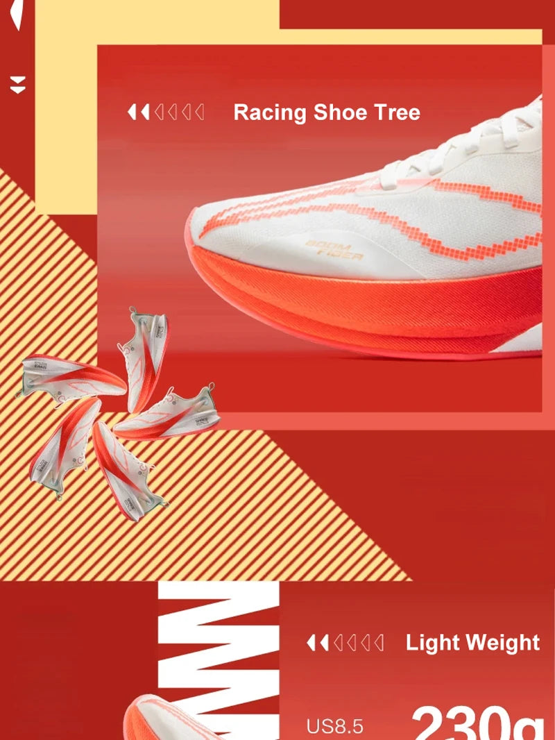 Men’s RED HARE 8 PRO Racing Running Shoes – BOOM FIBER Cushioning & Stable Grip
