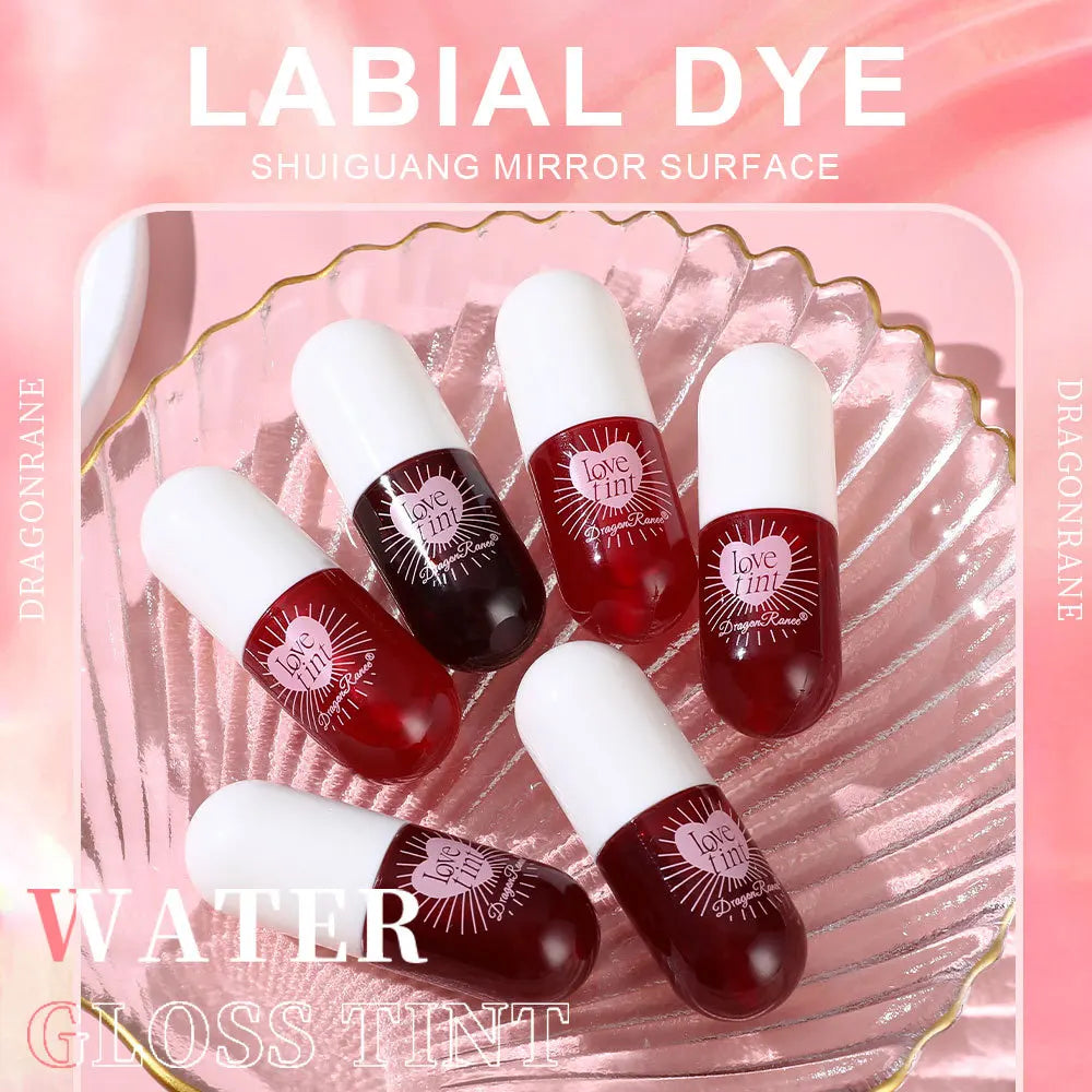Dragonranee Lip Dye Liquid Lip Glaze Cute Waterproof Non-Stick Liquid Lipstick 6 Colors Available