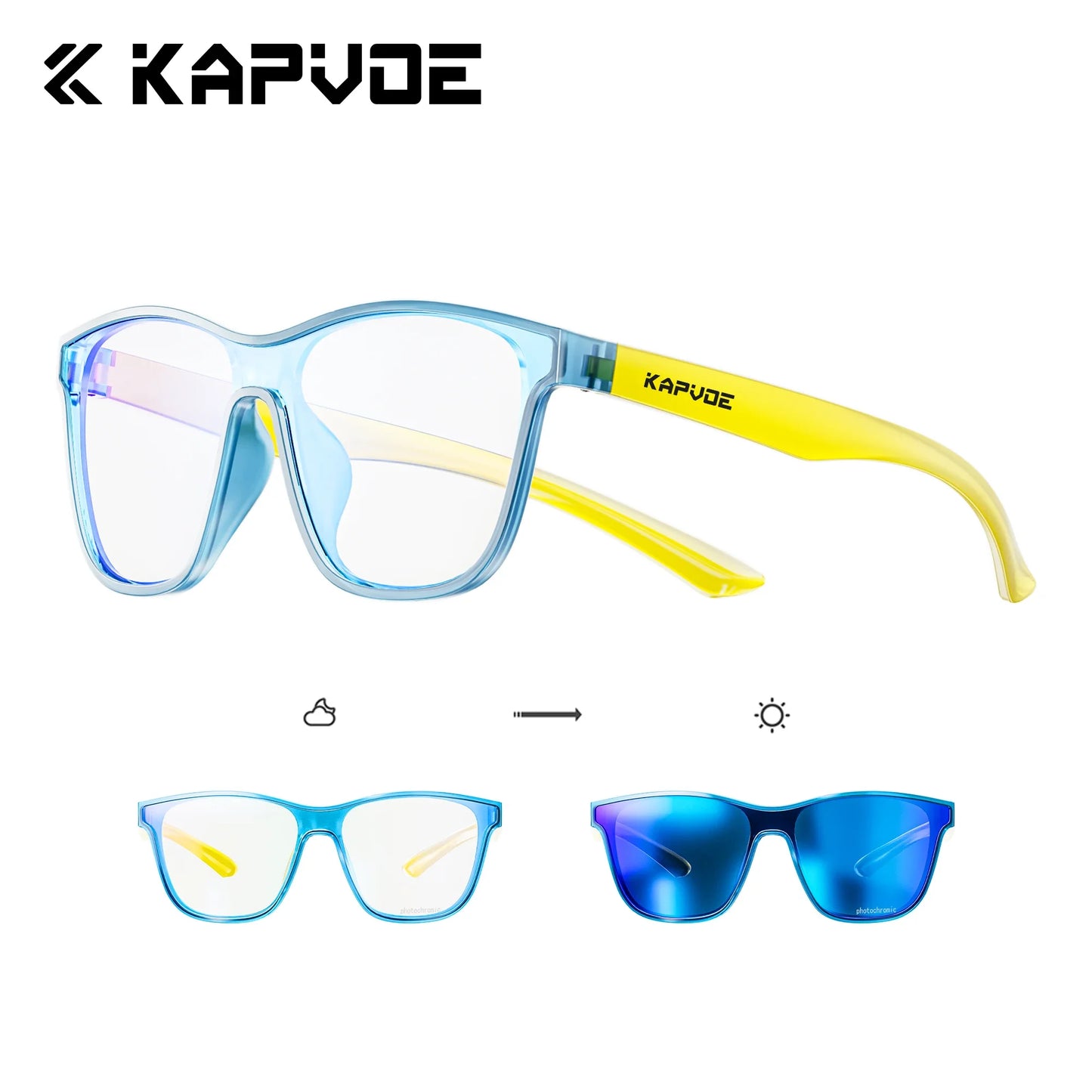 Kapvoe Photochromic Polarized Sunglasses For Men And Women Driving Glasses Glasses Sports Glasses Running Lightweigh Glasses