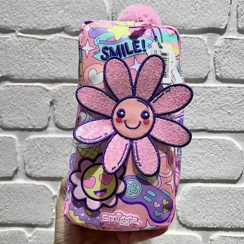 Genuine Australia Smiggle Backpack Pink Sunflower School Bag Cartoon Series Anime Backpack Student Gift Separate Purchases