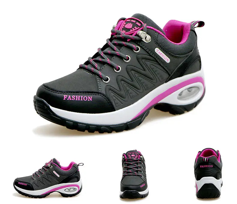 Women Sports Shoes Platform Sneakers Fashion Outdoor Hiking Non-Slip Casual Shoes Low Top Running Shoes Women Footwear