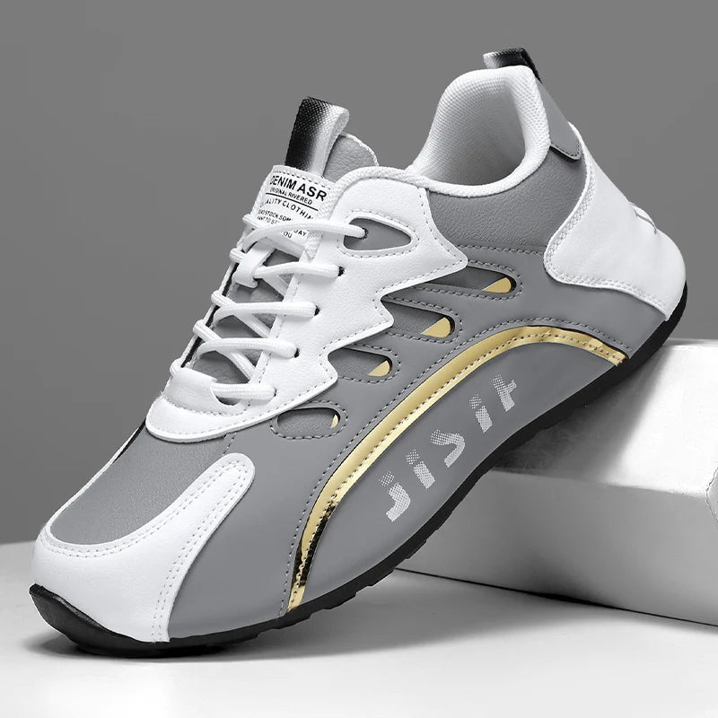 Luxury Men's Sneakers High Quality Leather Casual Shoes for Men Fashion All-match Sport Shoes Platform Comfor Men Running Shoes