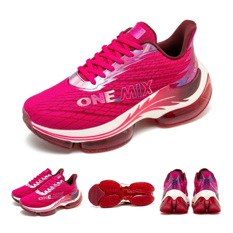 ONEMIX Air Cushion Running Shoes for Women Summer Lightweight Mesh Surface Breathable Sneakers Outdoor Fitness Sport Shoes