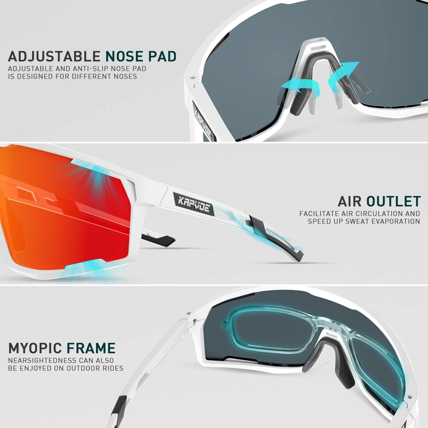 Kapvoe Polarized Sunglasses for Men Women Luxury Sun Glasses Baseball Driving Fishing Cycling Golf Bike Glasses Fashion Shades