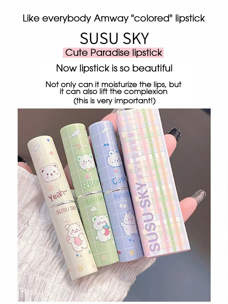 Cute Paradise lipstick Moisturizing&Moisturizing Lip Care Color Stain Free Lipstick Colored lipstick