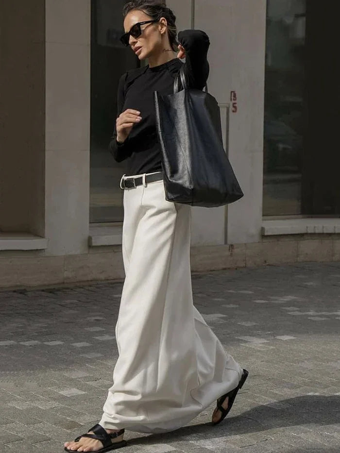 UOOZEE Office Lady Formal Solid Color H-line Skirts 2025 New Spring Summer High Waist Casual Elegant Long Skirt For Women