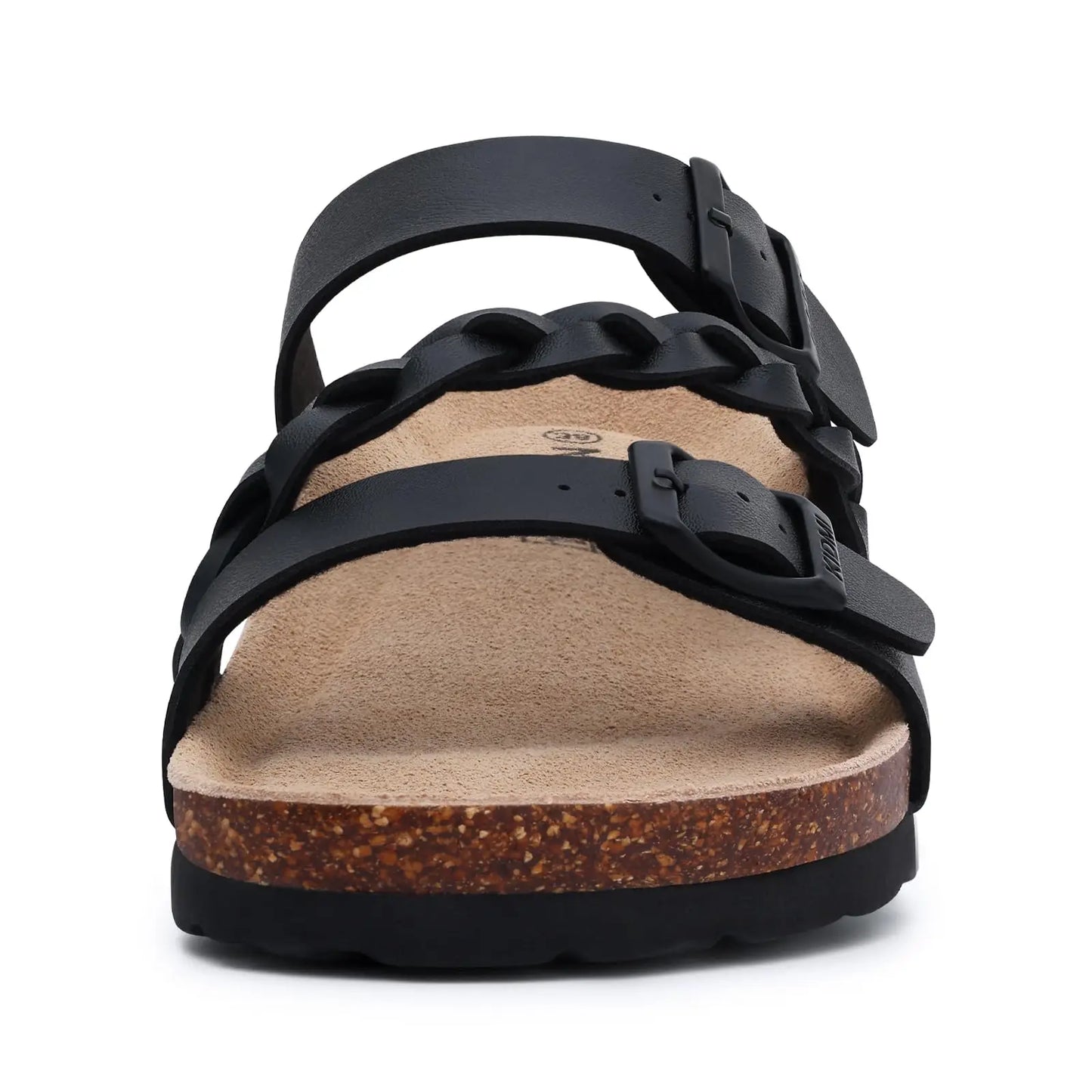 Gacimy Women's Summer Cork Sandals Comfortable Cork Footbed Slippers With Adjustable Buckle High Quality Fashion Brand Slides