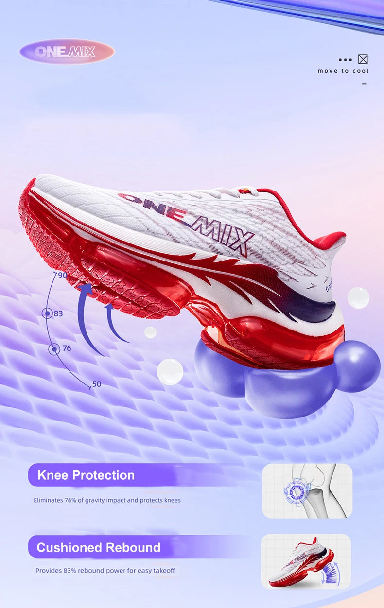 ONEMIX Air Cushion Running Shoes for Women Summer Lightweight Mesh Surface Breathable Sneakers Outdoor Fitness Sport Shoes