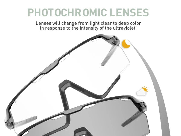 Kapvoe Photochromic Sunglasses Outdoor Bicycle Cycling Glasses MTB Driving Bike Eyewear Women Man Sports Hiking UV400 Goggles