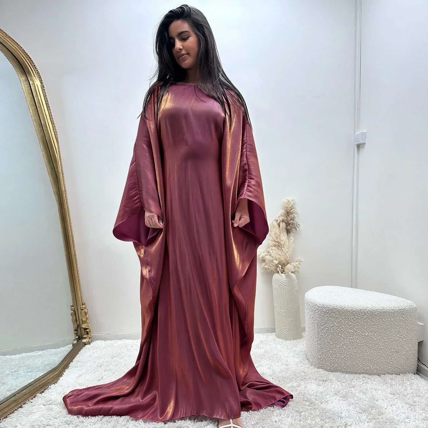 Shiny Butterfly Abaya Inside Belt Muslim Party Long Dress Summer Abayas for Women Dubai Luxury Turkey Islam Clothes Kaftan Robe