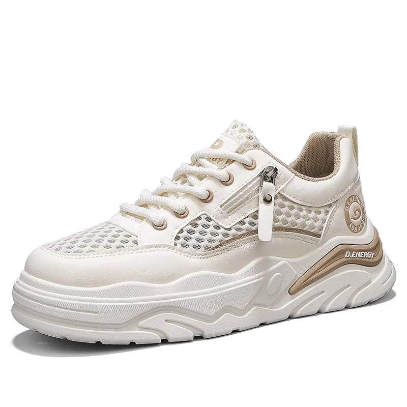 Men's breathable mesh casual sports shoes summer new walking shoes fashion trendy shoes soft-sole student sneakers running shoes