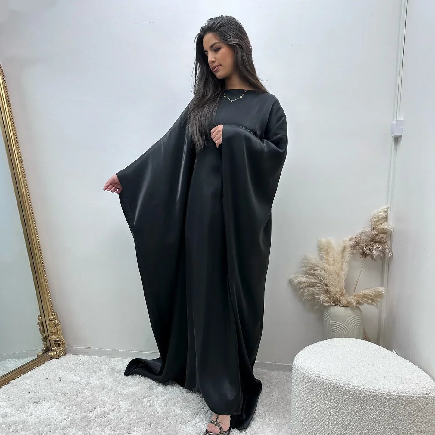 Shiny Butterfly Abaya Inside Belt Muslim Party Long Dress Summer Abayas for Women Dubai Luxury Turkey Islam Clothes Kaftan Robe
