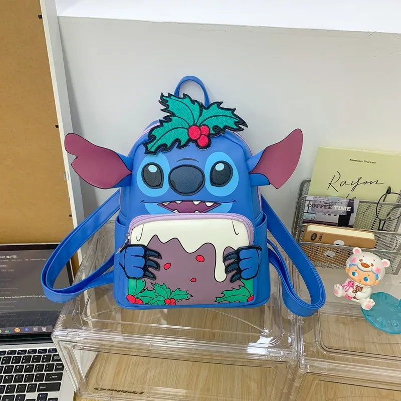 Genuine Disney Stitch Anime Peripherals Cute Fashionable Casual Backpack Holiday Gift In Stock