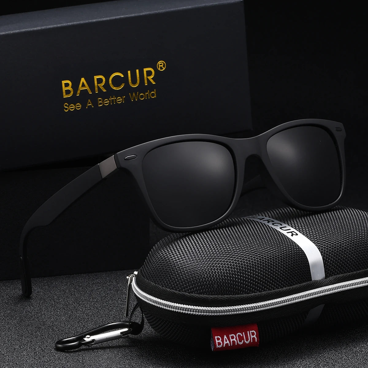 BARCUR Sports Simple Cool Men Sunglasses Anti-Skid Integrated PC Elliptical Frame Sports Style Men And Women Sunglasses