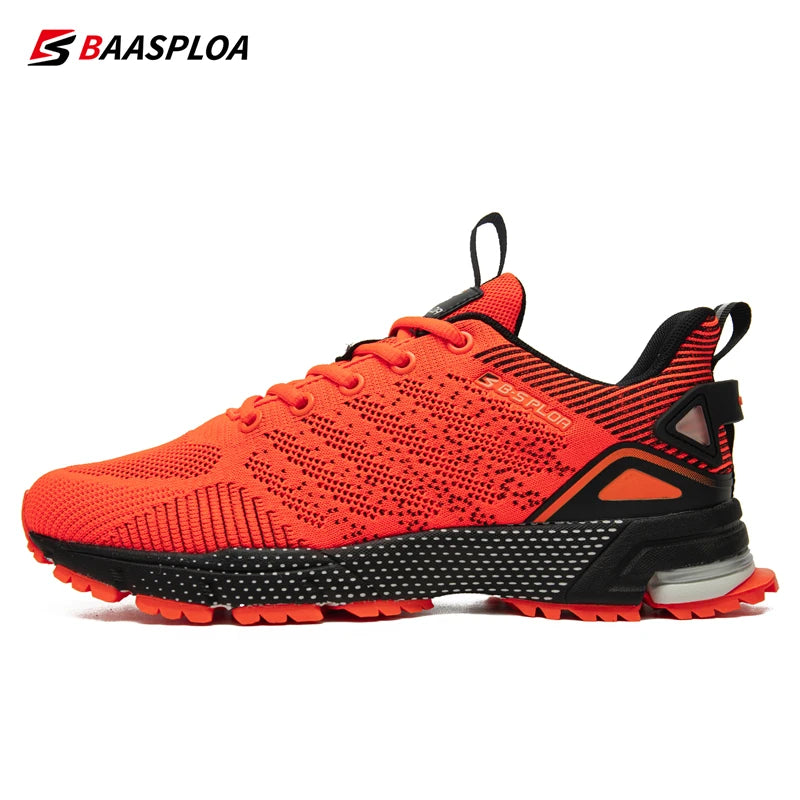 Baasploa Men Running Shoes Lightweight Sport Shoes for Men Mesh Breathable Casual Sneakers Non-Slip Outdoor 2023 New Arrival