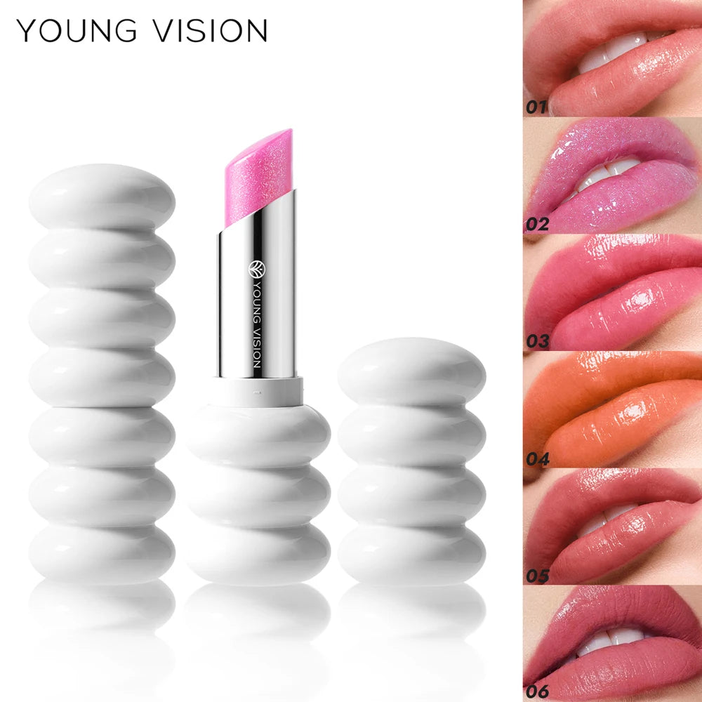 YOUNG VISION 6 Colors Fine Shimmer Nourishing Light Lipstick Long Lasting Colors Easy to Apply Lip Moisturizing Lipstick