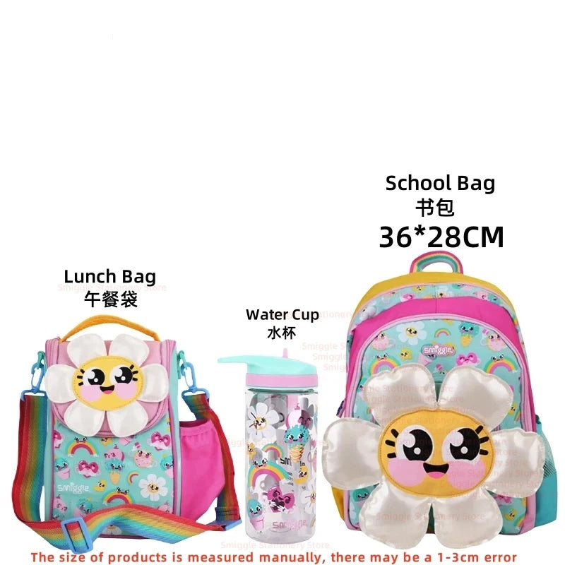 Genuine Australia Smiggle Backpack Sunflower School Bag Cartoon Series Anime Backpack Student Gift Separate Purchases
