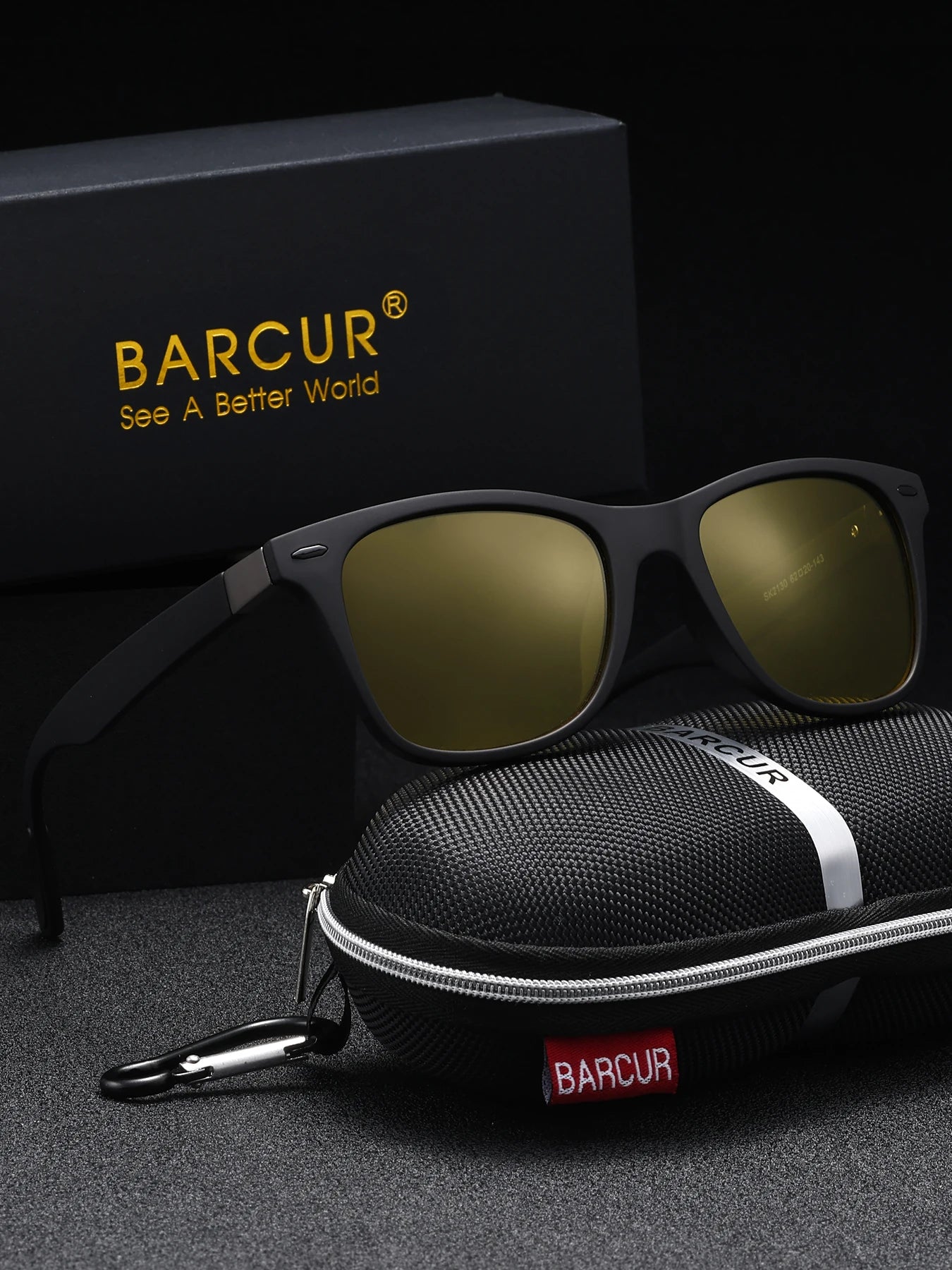 BARCUR Sports Simple Cool Men Sunglasses Anti-Skid Integrated PC Elliptical Frame Sports Style Men And Women Sunglasses