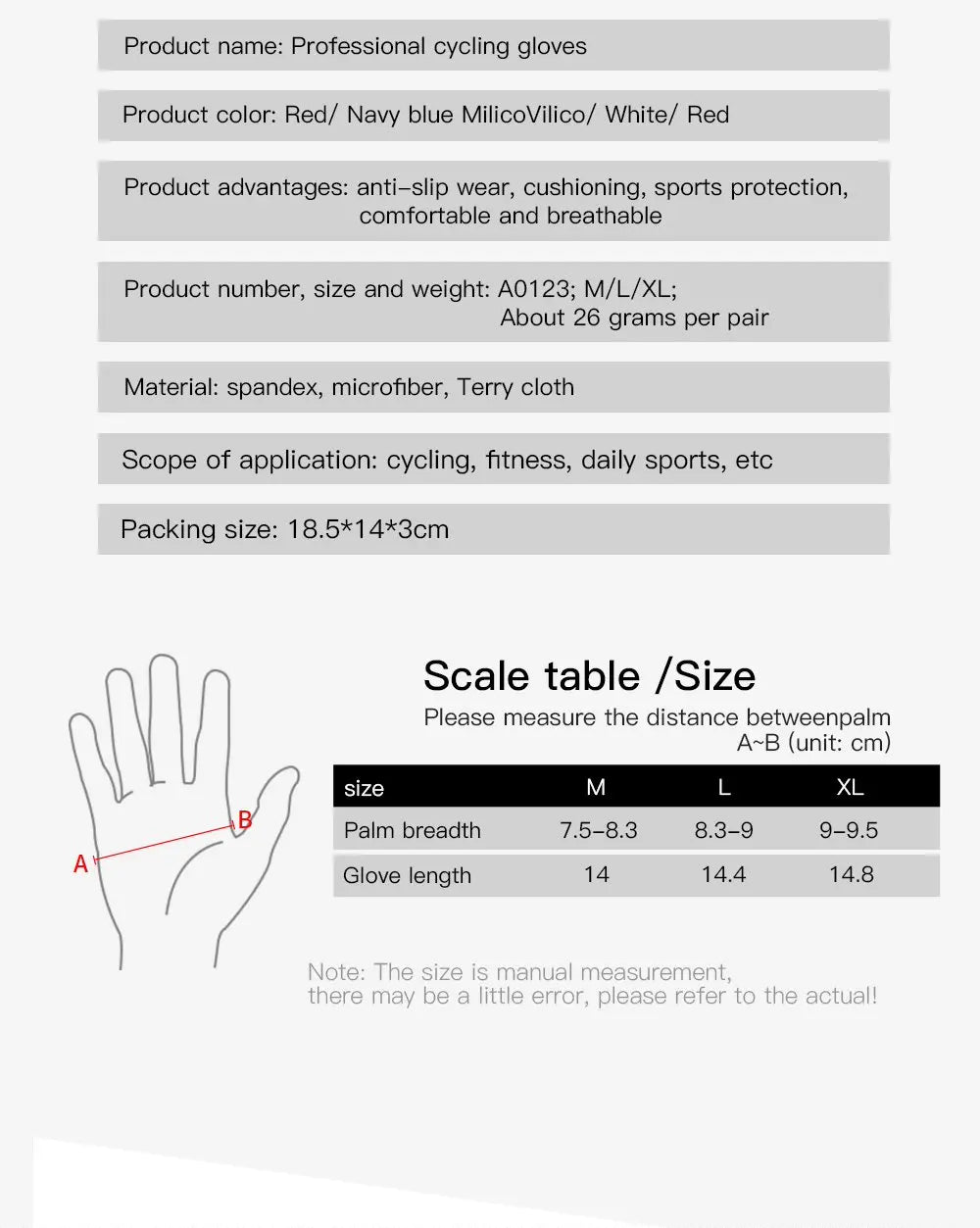 Cycling Gloves Breathable And Wear-Resistant Riding Short Finger Gloves,Outdoor Running Gloves For Spring And Summer Sports