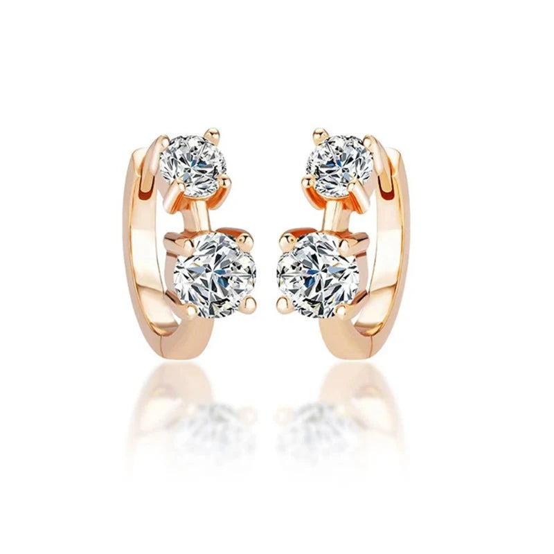 Lnngy 6.5mm Moissanite Earrings With Certificate Brinco Prata 925 Sterling Silver Hoop Earring For Women Korean Ear Jewerly