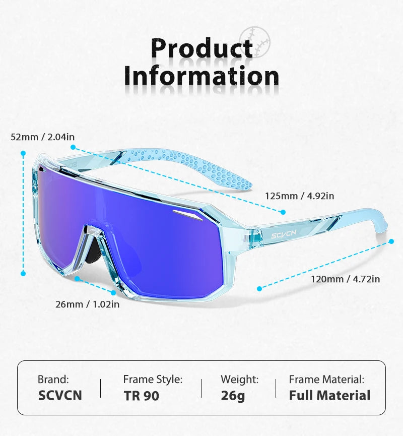 SCVCN New Outdoor Boys Bike Cycling Eyewear Child Sunglasses Teenagers Bicycle Cycling Glasses Kids Sports UV400 Girls Goggles