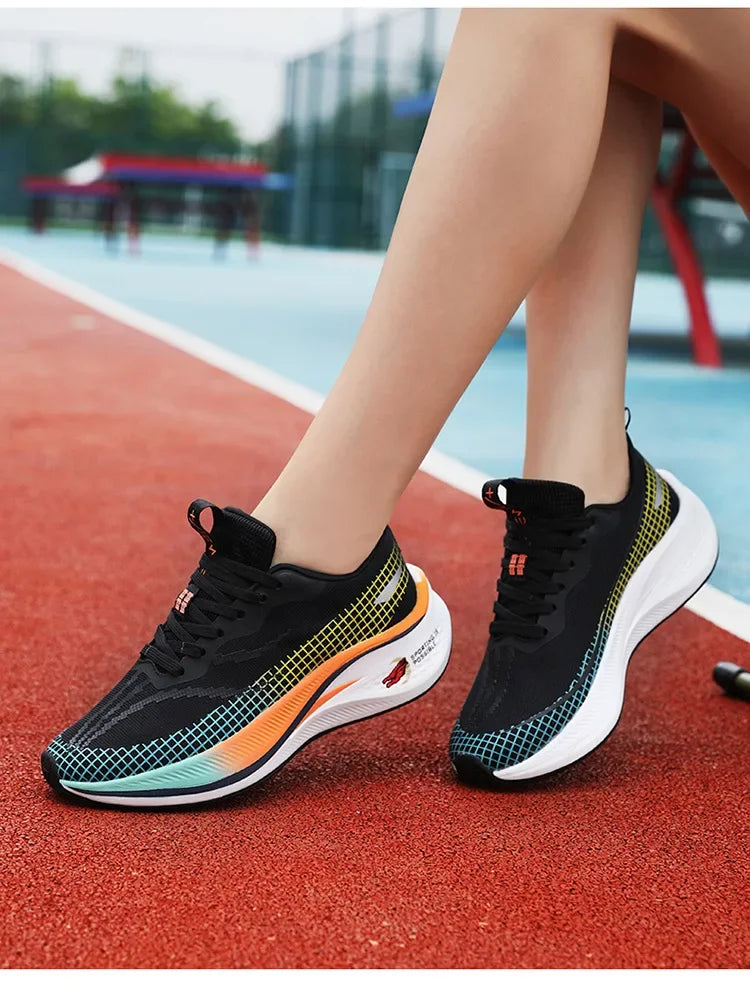 New Red Rabbit 7 Couple Carbon Board Mesh Breathable Sports Shoes Elderly Trendy Shoes Men's Casual Running Shoes Summer EVA Upp
