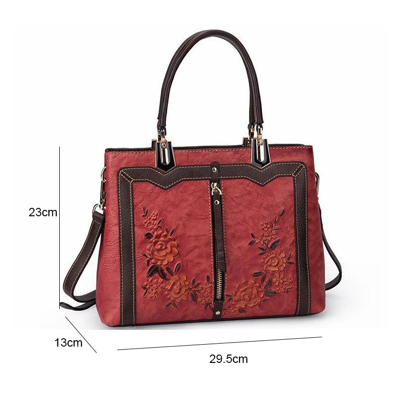 MOTAORA Women's Bag Retro Genuine Leather Luxury Handbags For Women 2025 New Handmade Crossbody Bag Large Capacity Bags Female