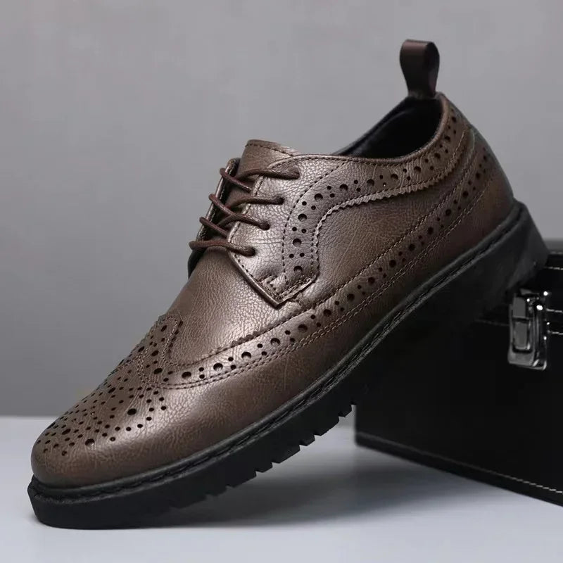 British Style Men Shoes Quality Comfortable Social Dress Shoe Chaussure Hommes