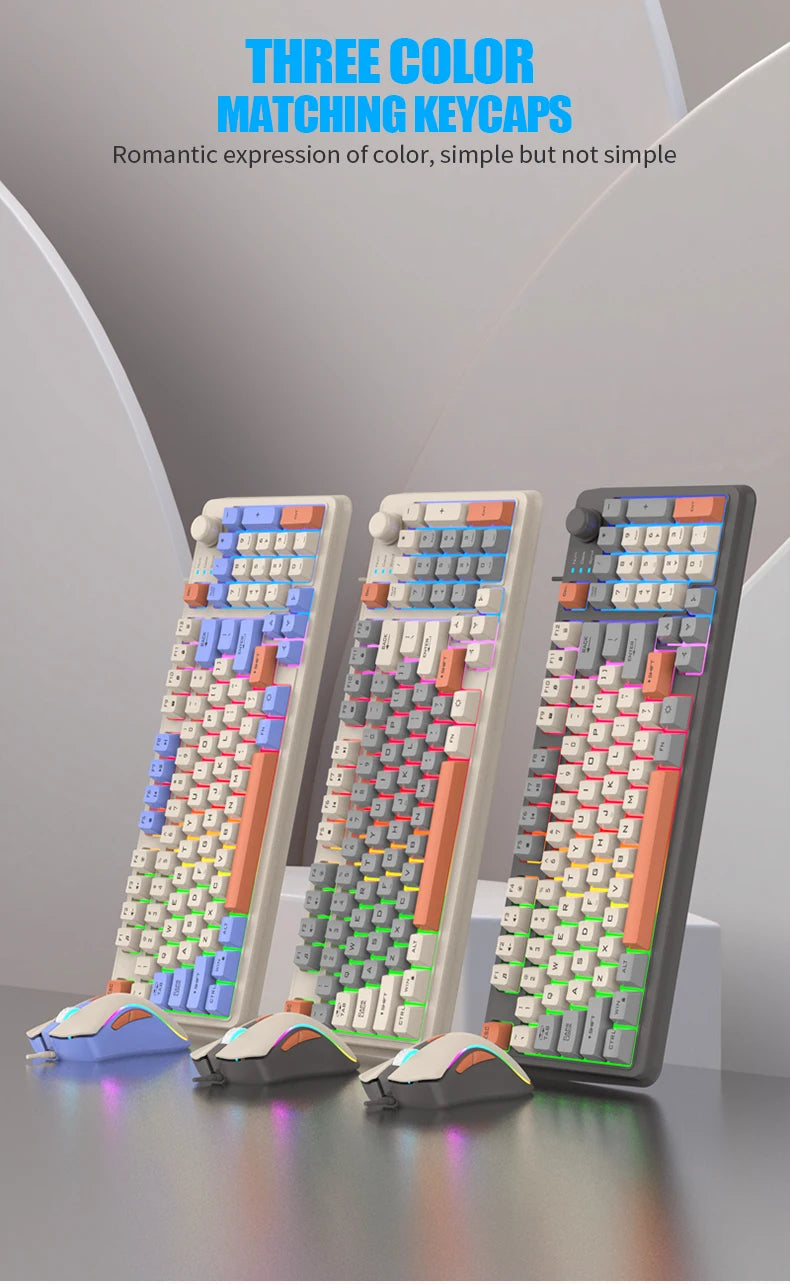 K820 USB Wired Game Keyboard Mouse Set Illuminated Desktop/Laptop Home Office Female Male Keyboard