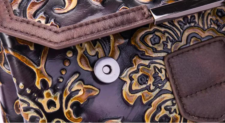 MOTAORA Womens Genuine Leather Luxury Handbag Handmade Embossed Vintage Shoulder Crossbody Bag New Arrival
