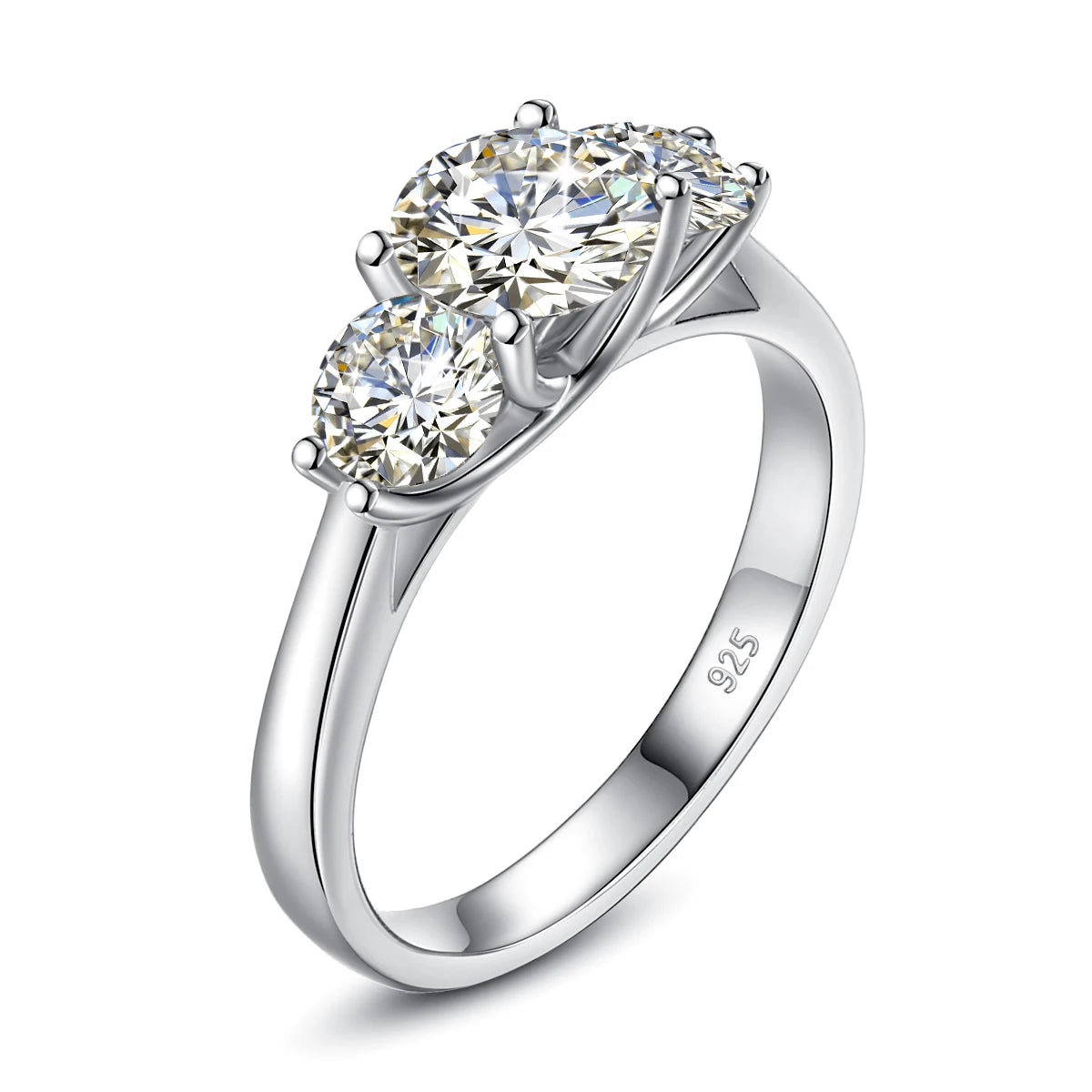 Yellow Gold Moissanite Rings for Women Total Is 2ct D Color VVS1Eternity Engagement Jewelry With Certificate Original Trend Gift