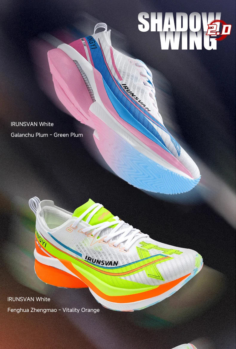 IRUNSVAN Shadow Wing 2.0 Carbon 2024 Sport Shoes Original Trendy Casual Sneakers Outdoor Marathon Running Shoes Men Unisex