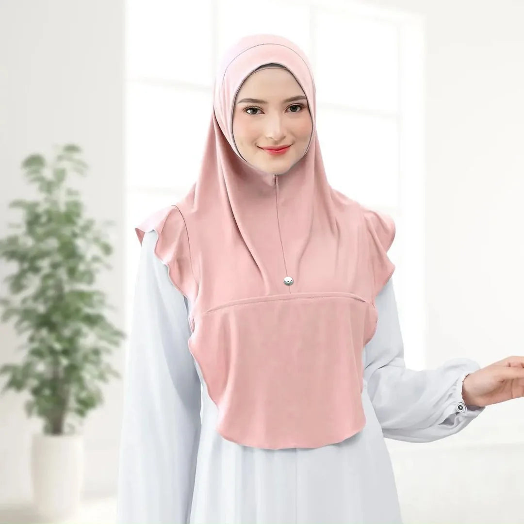 Ready to Wear Turban Hijab for Muslim Women Arab Scarf, One Piece Amira Islamic Headscarf Malaysian Headband Shawls Eid