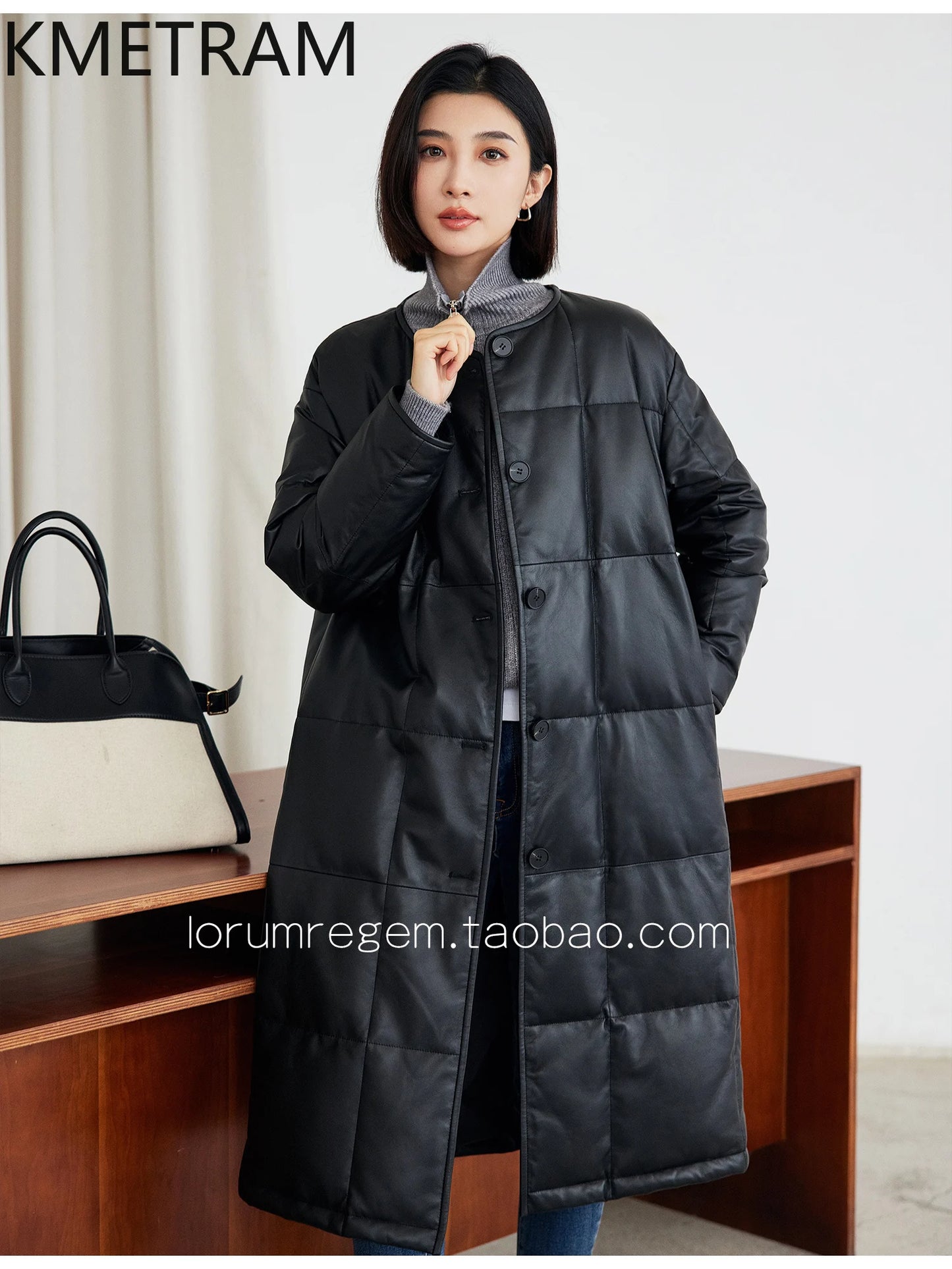 Real Sheepskin Puffer Jacket Women Clothing Black Long Down Coats Winter Leather Jackets New in Outerwears Пуховик Женский 2024