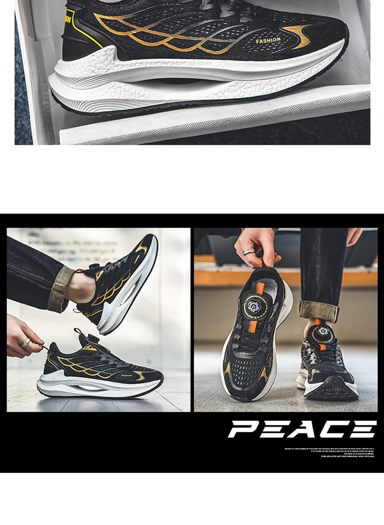 Summer Breathable Casual Sports Shoes for Men, New Fashion Trend, Versatile Breathable Mesh Swivel Buckle Running Shoes, Suitable for Daily Wear in Outdoor Sports