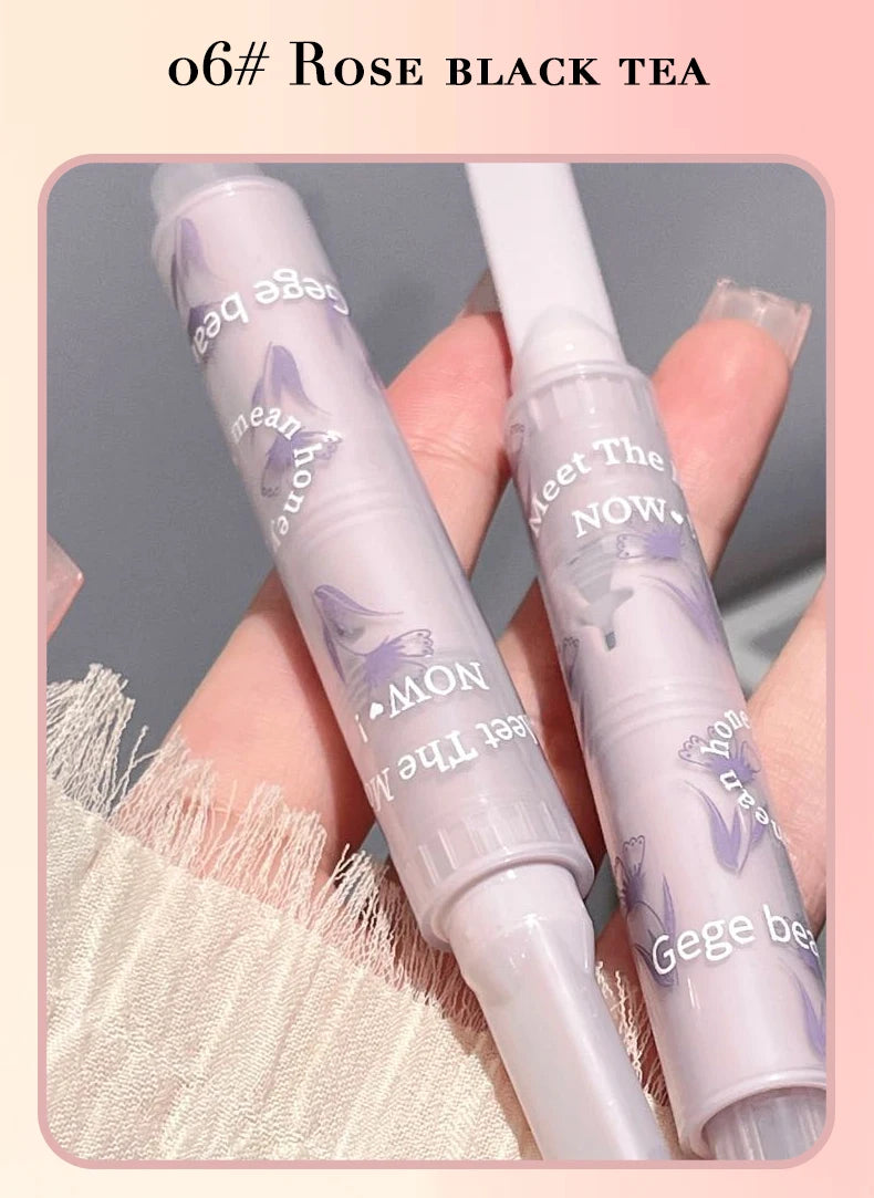 Gege bear flower words honey lipstick moisturizing mirror gloss jelly love lipstick lipstick pen