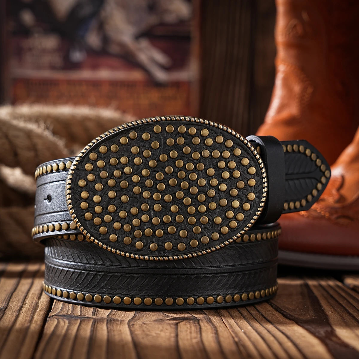 Casual, individual and retro belts, Western-style clothing accessories, metal buckles, PU belts, suitable for both men and women