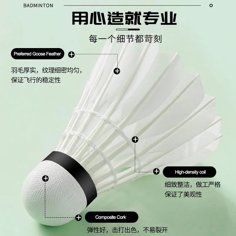 Kawasaki Shuttlecock Feather For Outdoors Daily Training Nezha No. 9 Speed 77' Durable Badminton Shuttlecock