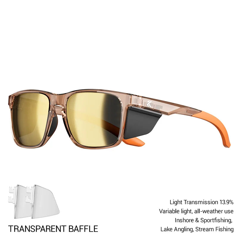 Kapvoe Polarized Outdoor Fishing Sunglasses Men Women MTB Road Bicycle Cycling Glasses Sports Camping Bike UV400 Fishing Goggles