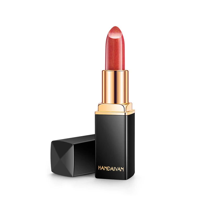 Black tube gold shiny lipstick, pearl moisturizing lipstick 9 colors available