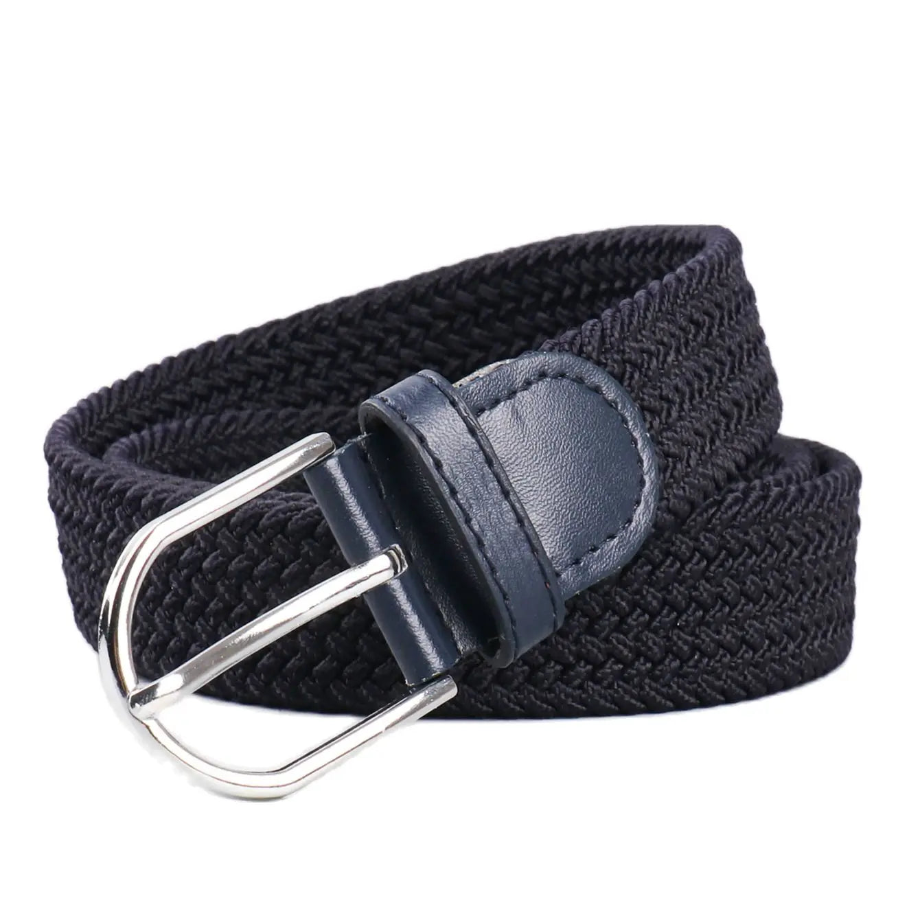 Stretch Canvas Leather Belts for Men Female Casual Knitted Woven Military Tactical Strap Male Elastic Belt for Pants Jeans