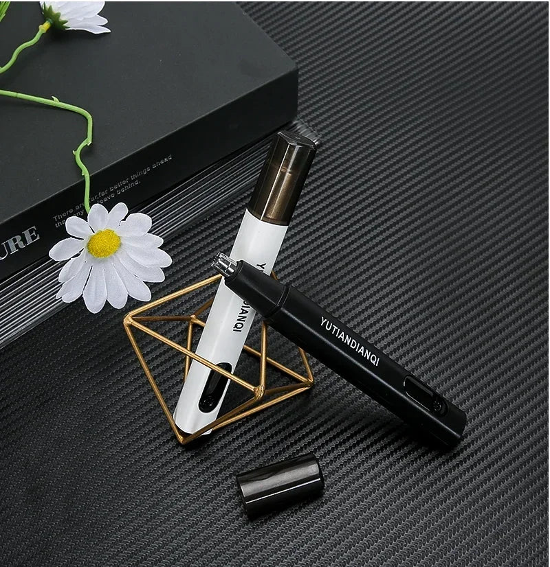 2-in-1 Electric Portable Ear & Nose Hair Trimmer Clipper – Professional Painless Grooming Tool for Men
