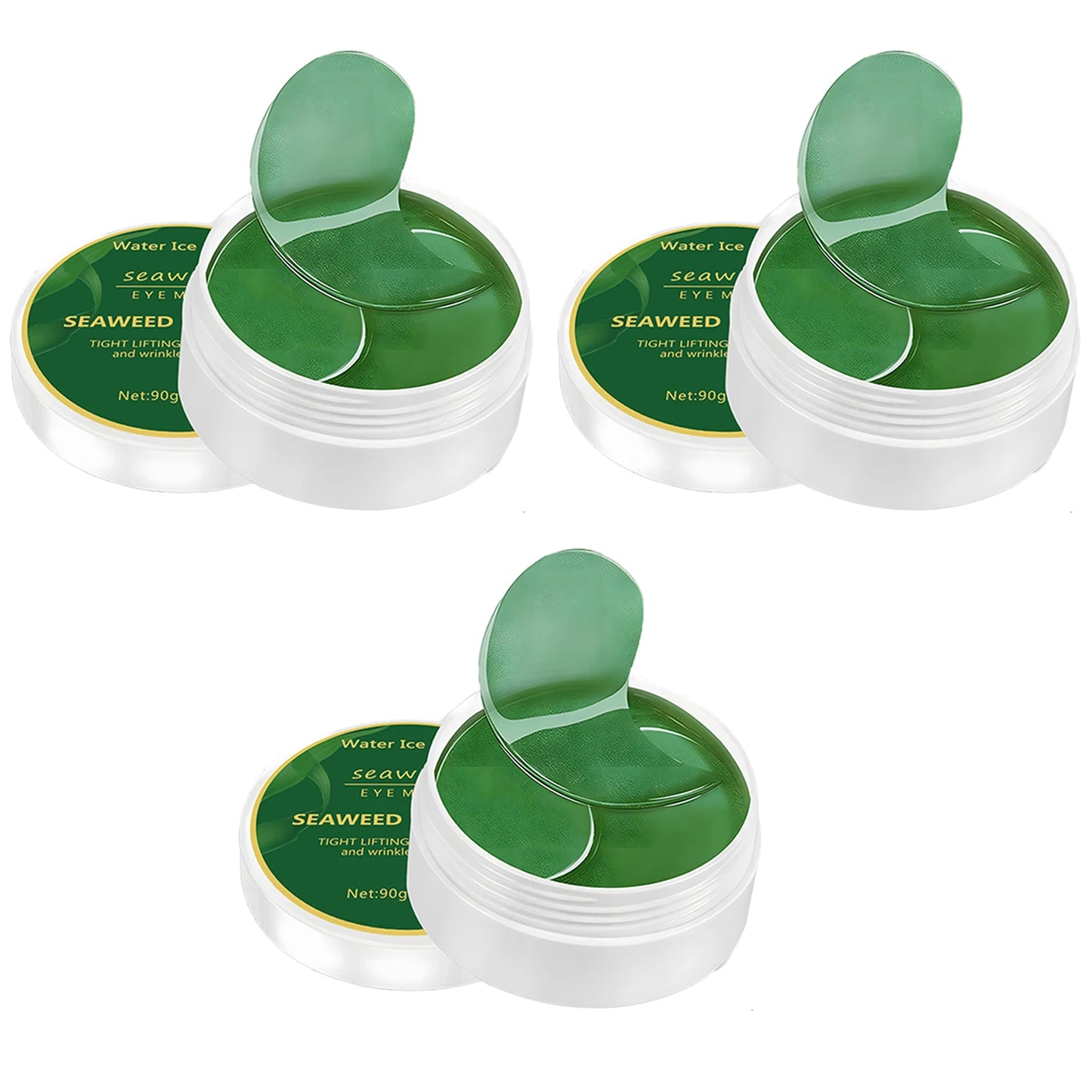 60pcs seaweed hyaluronic acid eye mask to remove dark circles collagen eye patch facial care products