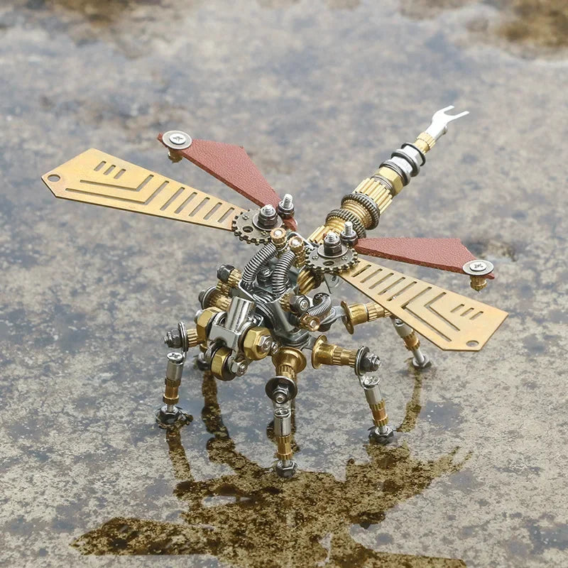 Mechanical Insect Iron Metal DIY Building Blocks 3D Three-Dimensional Assembly Model Puzzle toys Birthday Gift for Kid Adult