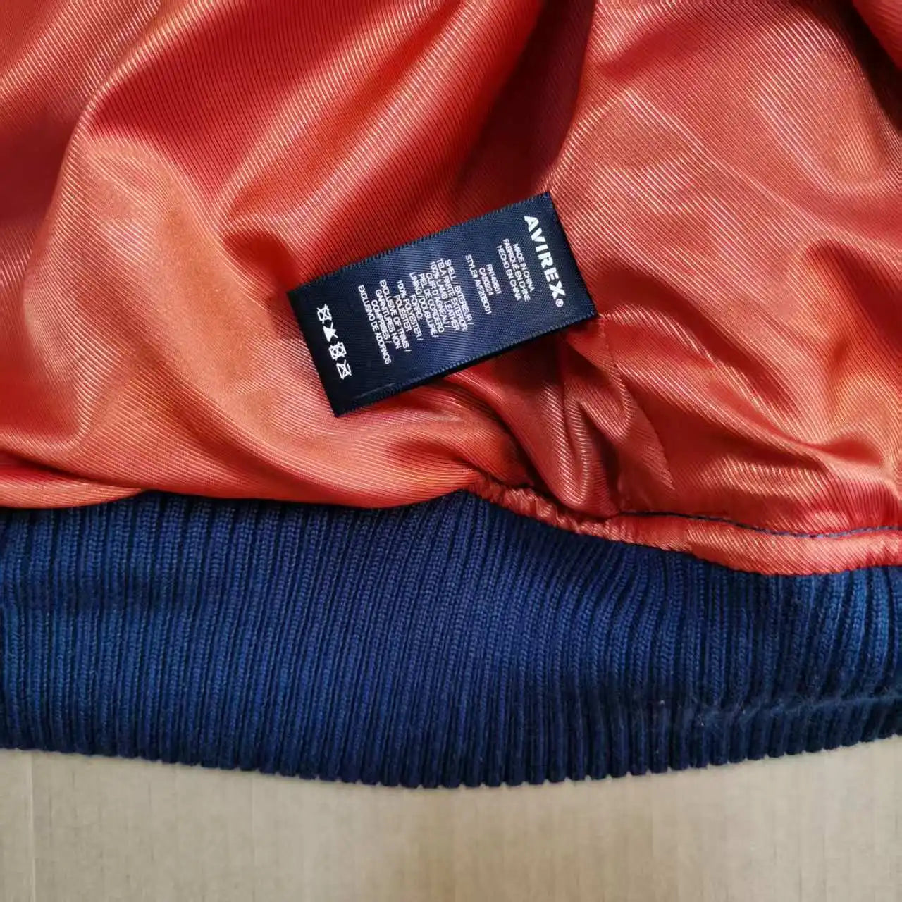 AVIREX New York Knicks co-branded men's new listing basketball pattern flight suit European antique sheepskin jacket fashion top